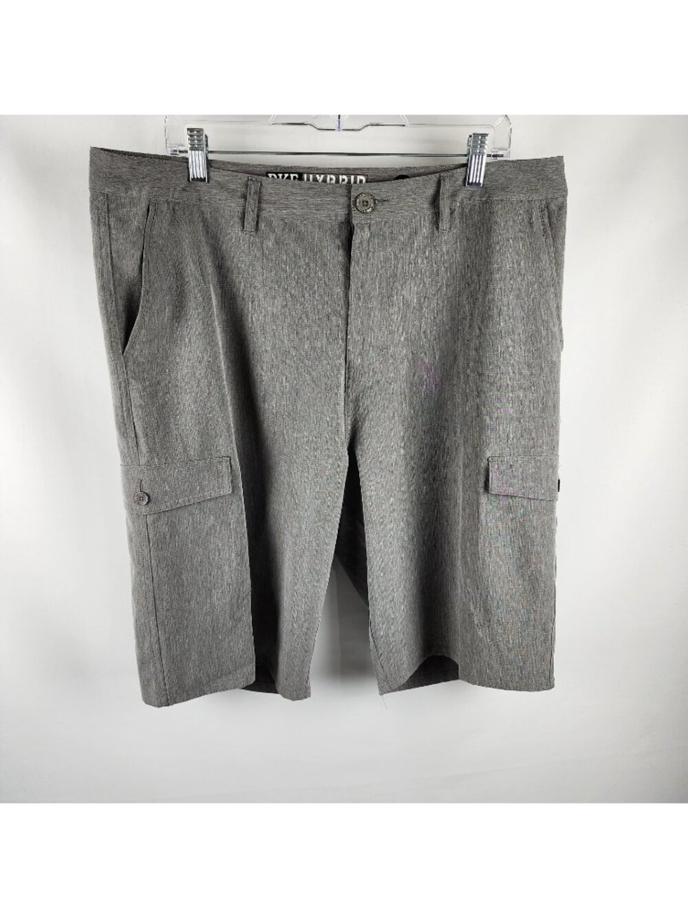 BKE Shorts Mens Gray Hybrid Cargo Standard Fit Short (36x11)